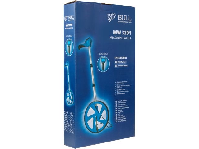 Колесо измерительное (курвиметр) BULL MW 3201 в кор. LCD дисплей, 318 мм, 620-1000 мм - высота (4 ячейки для сохранения измерений, 0.01 м - 