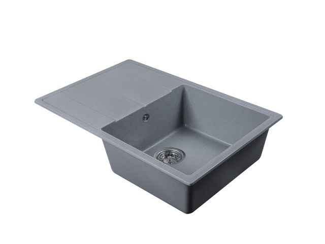 Мойка кухонная из искусственного камня BENEFIT серебро 730х470 мм, AV Engineering