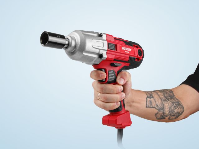 Гайковерт электрический WORTEX WR 4560 в чем. 400 Н*м, 450 Вт, 2800 об/мин (2800 об/мин., 4м шнур, 2,4 кг)