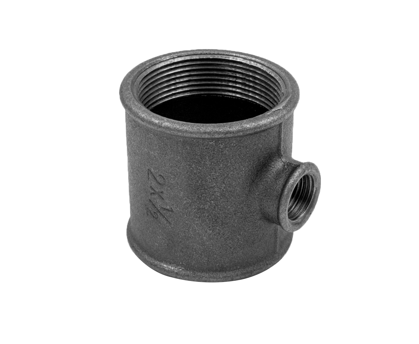 Тройник ред. 1 1/2″ х 1″ чугун черн., AV Engineering