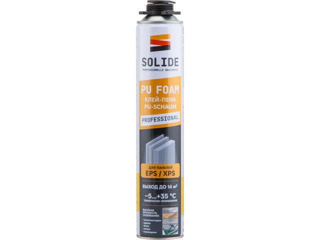 Клей-пена полиуретановая професс. SOLIDE (750 мл)