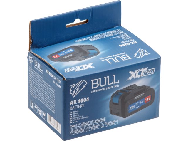 Аккумулятор BULL AK 4004 18.0 В, 4.0 А/ч, Li-Ion XLTpro (18 В, 4 А*ч, Li-ion)