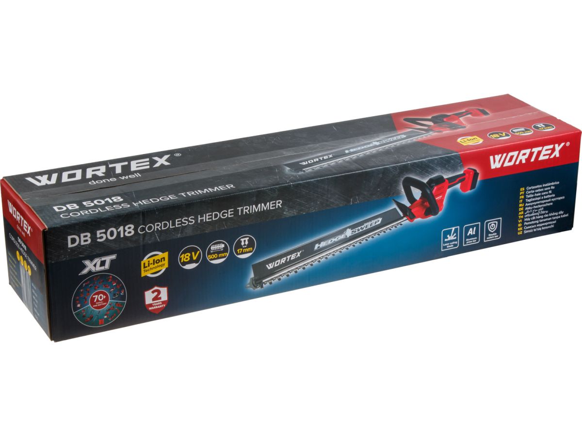 Аккум. кусторез WORTEX DB 5018 ALL1 XLT SOLO 18В, 500 мм, шаг 17 мм