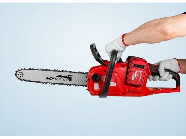 Аккум. пила цепная WORTEX CEC 3536-1 шина 35 см (14"), 3/8" LP, 1.3 мм ALL1 XLT SOLO (БЕСЩЕТ.ДВИГ., БЕЗ АКБ И ЗУ, 36 В (18+18))