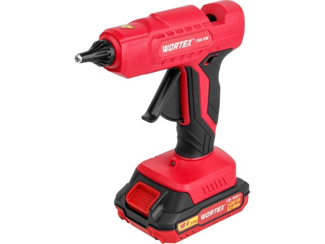Аккум. клеевой пистолет WORTEX CGG 1118 в кор. ALL1 XLT с акб и з/у SET 18В, 11 мм