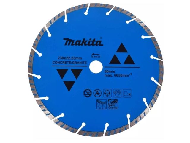 Алмазный круг 230x22,23x7  мм по бетону Turbo "Эконом" MAKITA (сухая резка)