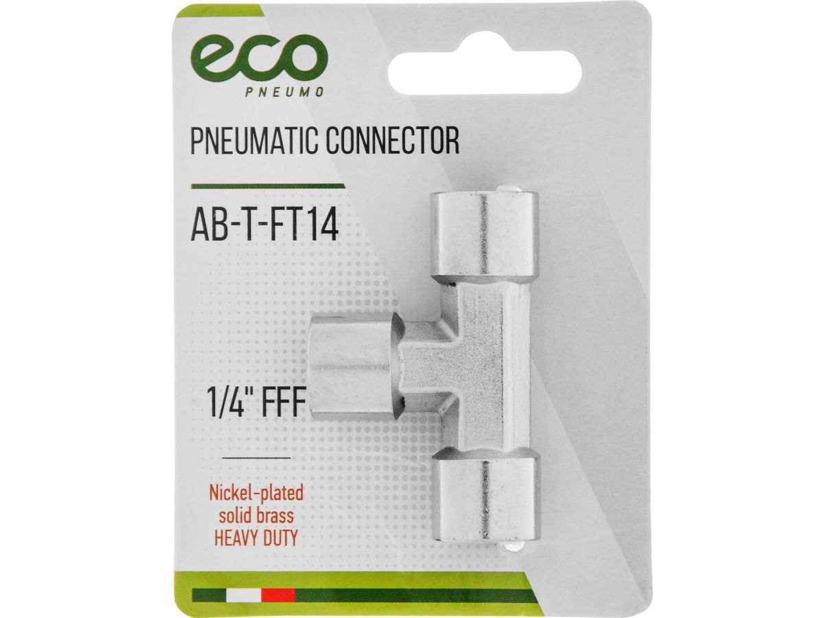 Соединение внутр. резьба 1/4" Т-образное (латунь) ECO