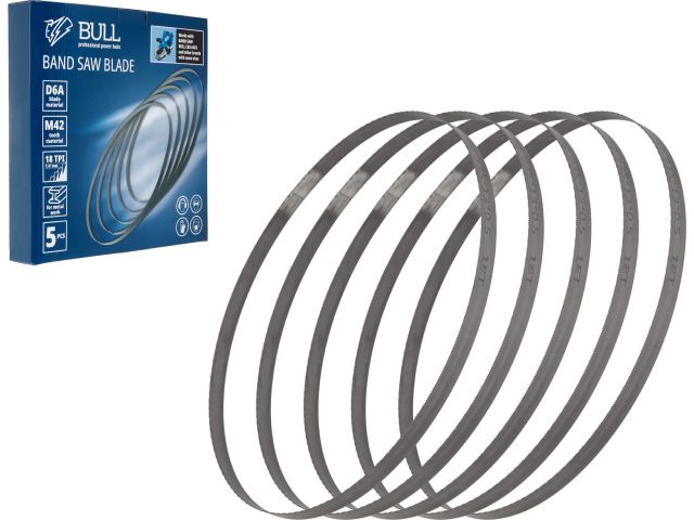 Ленточное пильное полотно 835х13мм 5шт BULL в кор. (D6A, M42, подходят к DPB181 (835х13х18TPI) MAKITA)
