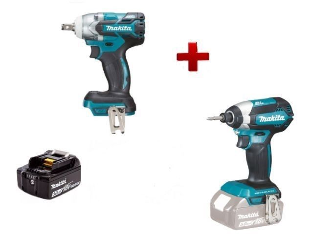 Аккум.  ударный гайковерт MAKITA LXT DTW 285 Z в кор. + АКЦИЯ  АКБ BL1860 со скидкой 50% (18.0 В,  посадочн. квадрат 1/2 ", 280 Нм, вес 1.7 