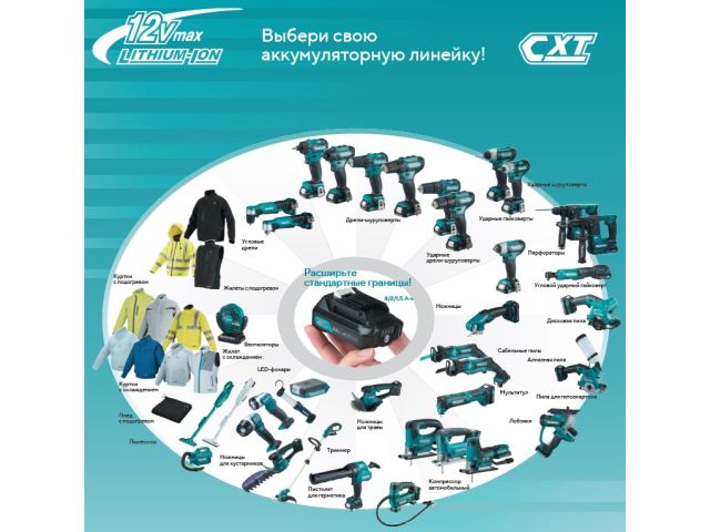 Аккум. лобзик MAKITA CXT DJV184Z в кор. (18.0 В, БЕЗ АККУМУЛЯТОРА, пропил до 65 мм)