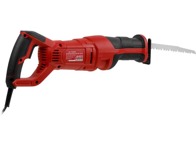 Сабельная пила WORTEX SR 2012 E в кор. + 2 пильных полотна 1200 Вт, дер. 210 мм, ход 30 мм, рег.об. (1200 Вт, дер.210 мм, алюм.20 мм, рег.об