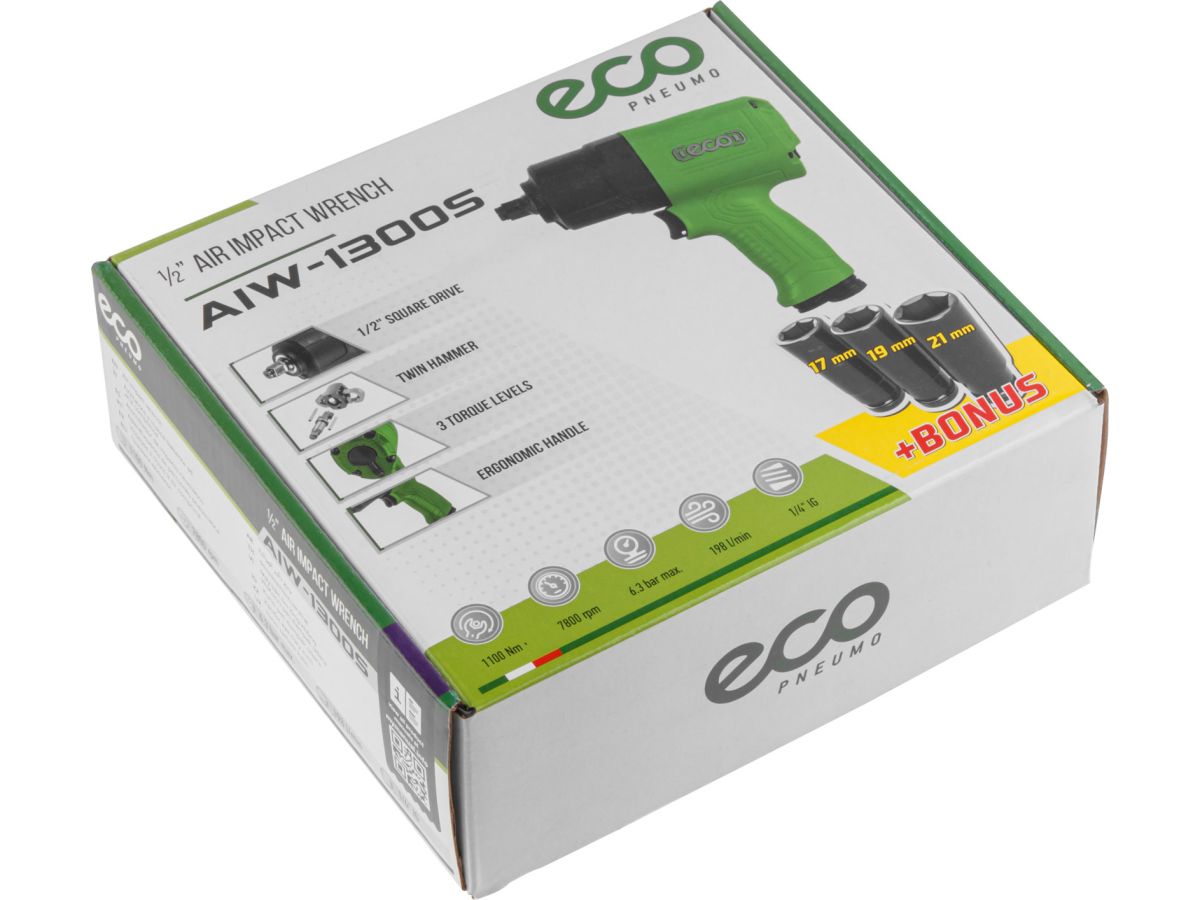 Пневмогайковерт 1/2" ECO AIW-1300S