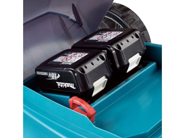 Газонокосилка аккумуляторная MAKITA LXT DLM480CT2 (36.0 В, 2 акк., 5.0 А/ч, Li-Ion, шир. 480 мм, выс. 20-100 мм, пластм. корпус, травосборни