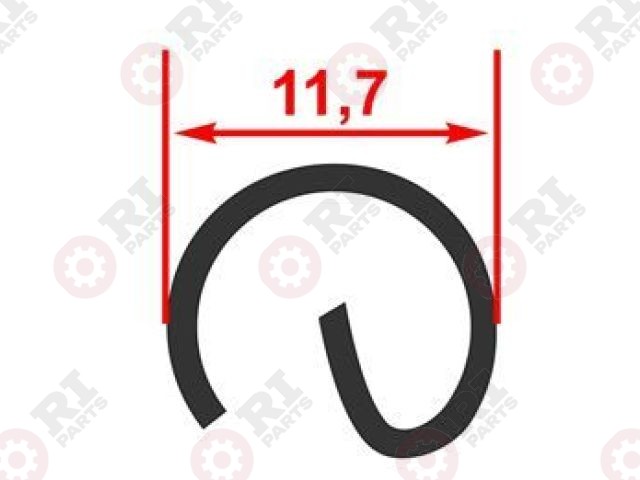 кольцо стопорное 11,7 поршневого пальца бензокосы 43-52см3 (2шт)